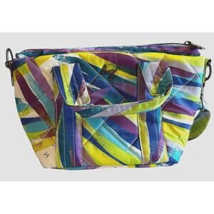 Lug Dary Mini Small Crossbody Top Handles Brushstrokes Lining Padded Quilted